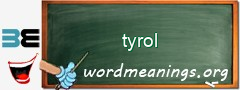 WordMeaning blackboard for tyrol